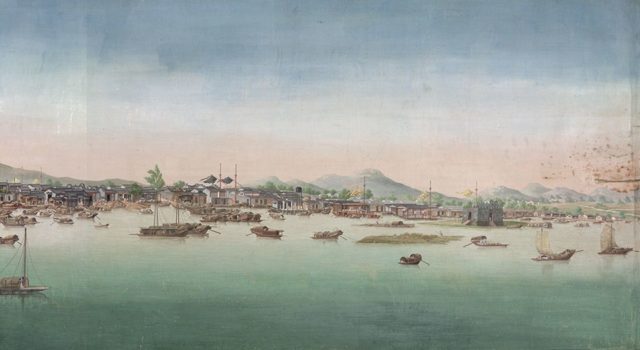 广州城珠江滩景图